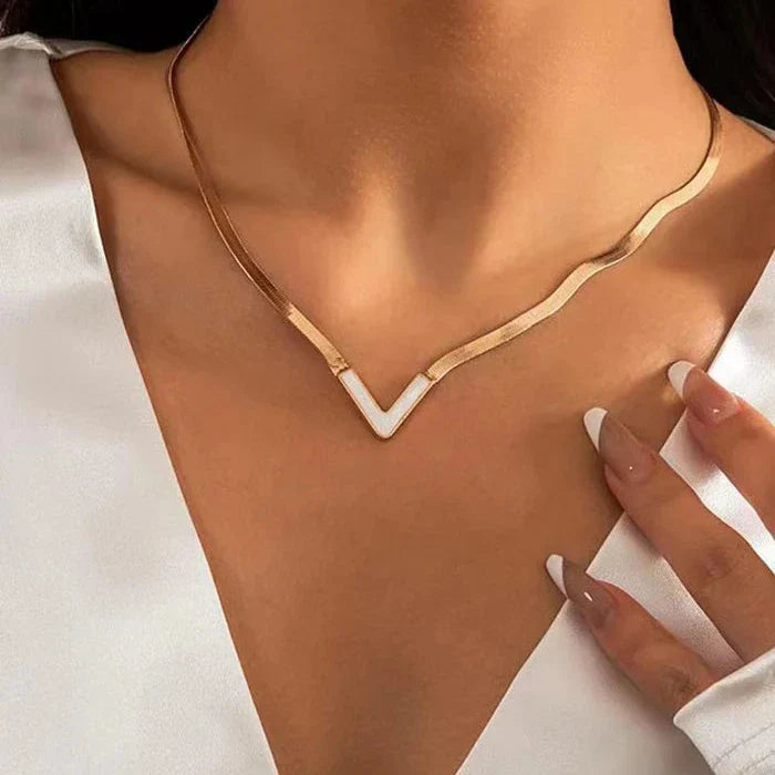 V Shaped Aesthetic Necklace.