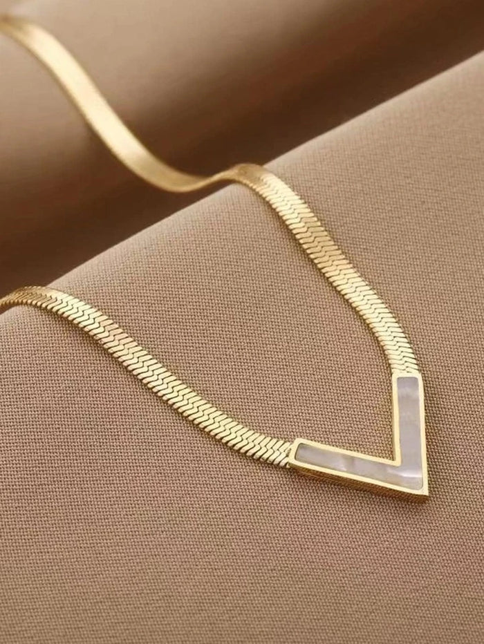 V Shaped Aesthetic Necklace.