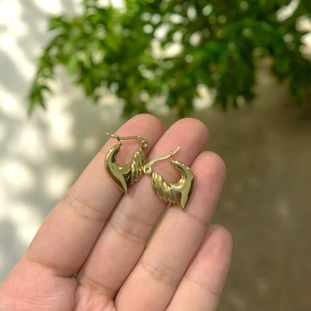 Angel Wing Hoops.