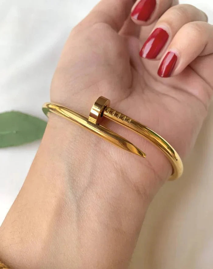 Premium Gold Cartier Nail Bracelet.