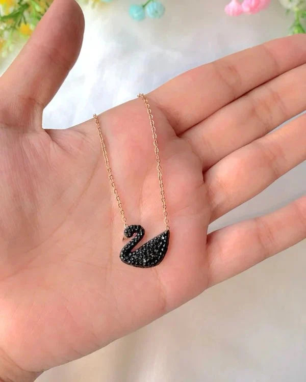 Premium Black and White Swan necklace.