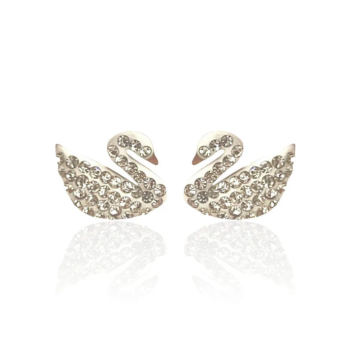 B&W Swan Earrings.