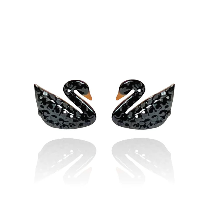 B&W Swan Earrings.